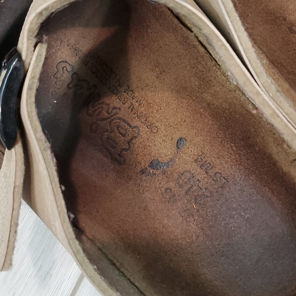 Birkenstock Birkis Women Leather Taupe Sandals shoes sz 37/6 - Picture 9 of 12